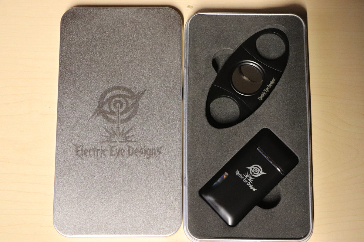 Custom Engraved Cigar Torch & Cutter Set | Twin Flame Gift Kit